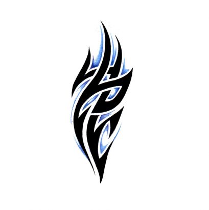 Tribal Blue Symbol Tattoo || Tattoo from Itattooz