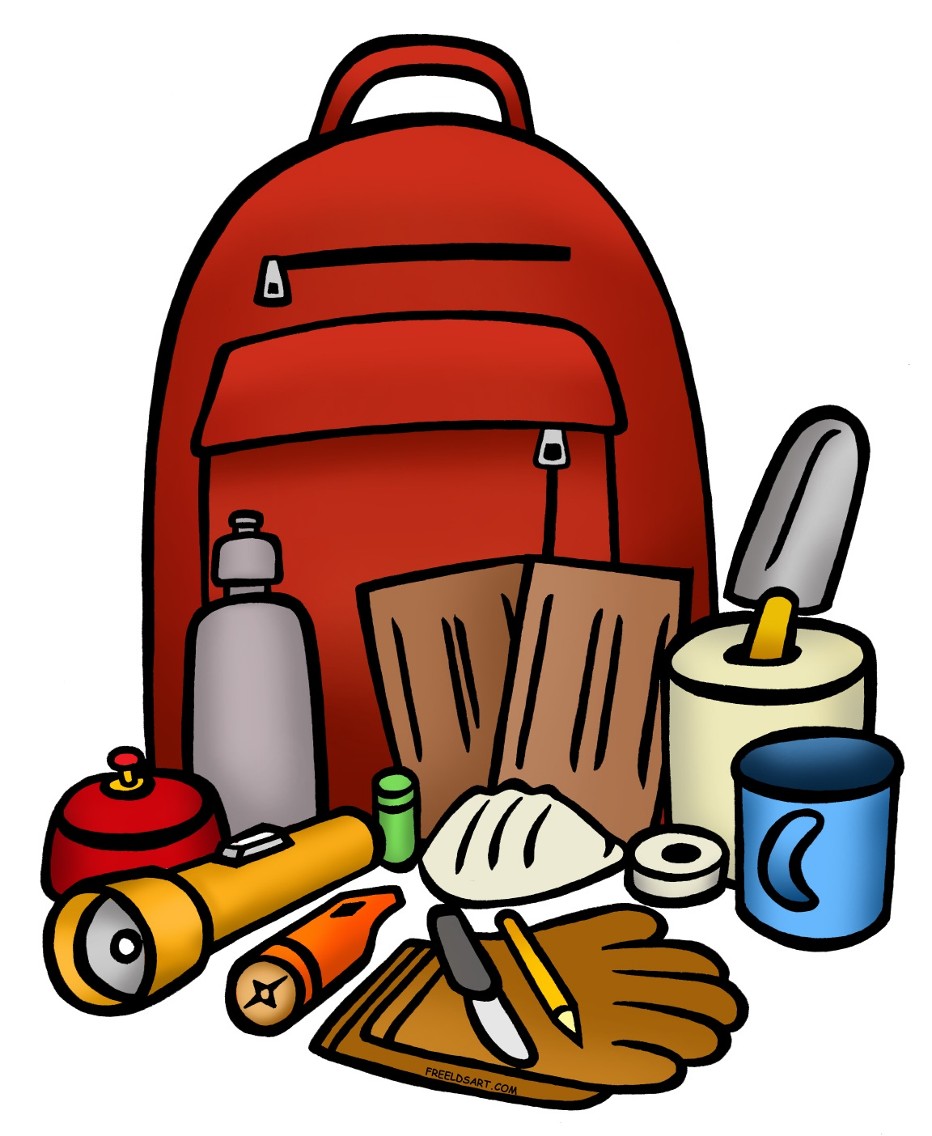 Earthquake emergency food supply clipart