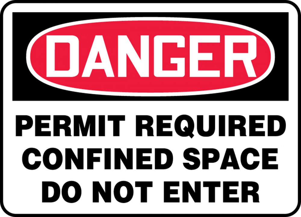 Confined Space Warning Signs