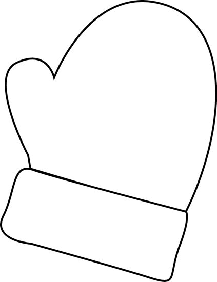 Mitten outline clipart