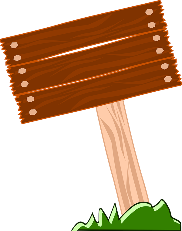 Free Wooden Sign Post Clip Art