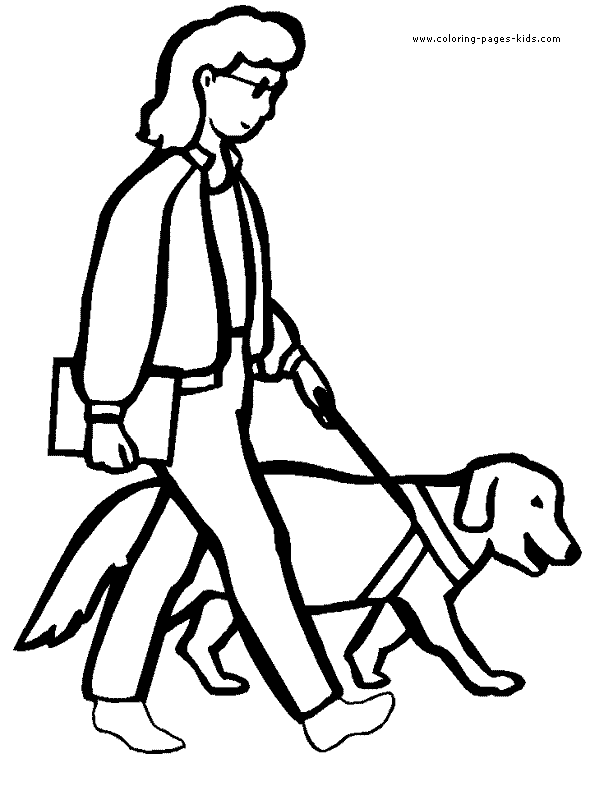 People with disabilities color page - Coloring pages for kids ...