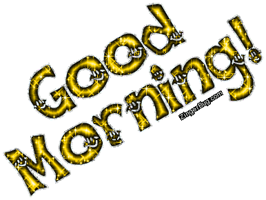 Good Morning Yellow Smiley Glitter Text Glitter Graphic Comment