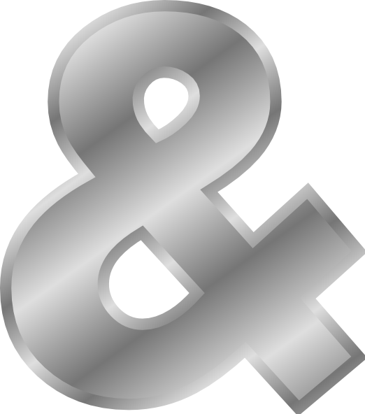 Ampersand Effect Letters Alphabet Silver clip art Free Vector ...