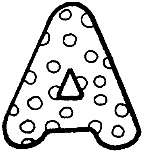 Letter A coloring page | Super Coloring