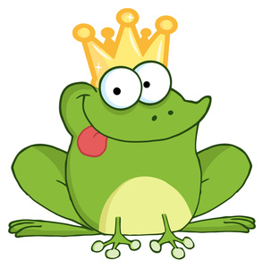 Prince Charming Clipart Image - Froggy Prince Charming with Crown