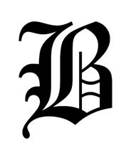 Letter B Old English Lettering Alphabet Vinyl Decal by smith652