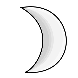 Weather Symbols: Moon (silver) clipart, cliparts of Weather ...