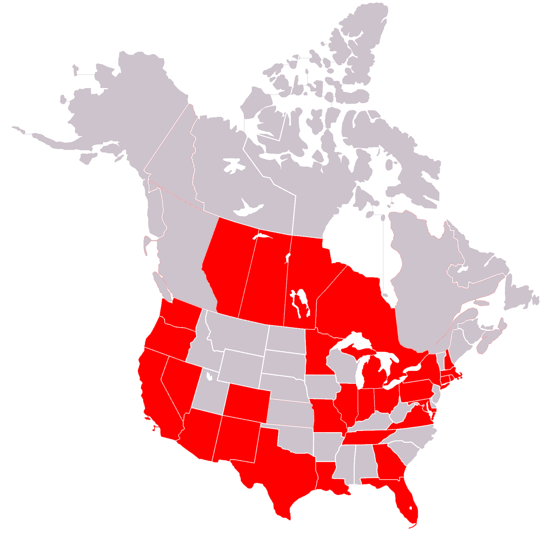 800px-Map of USA highlighting OCA Romanian Episcopate.png ...