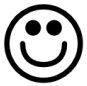 Smiling Smiley (Black & White) : Cool Smileys