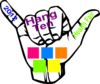 Sign Language Y Hang Loose clip art - vector clip art online ...