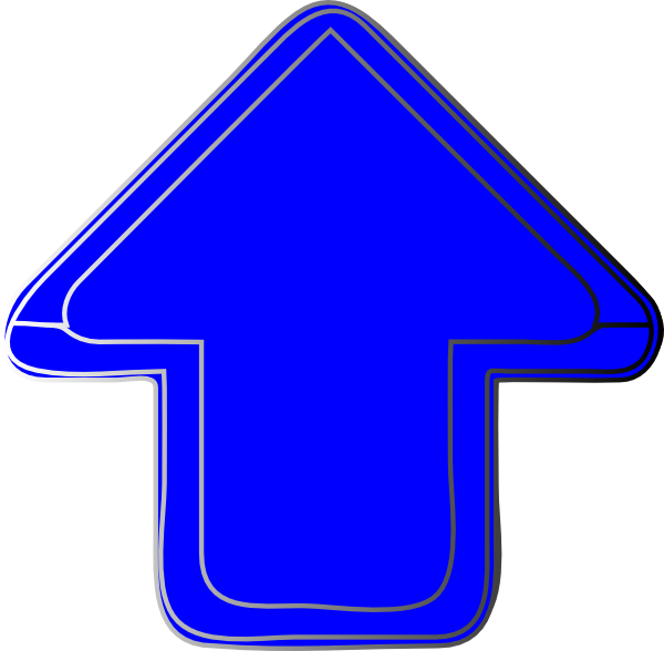 Blue-arrow-up clip art - vector clip art online, royalty free ...