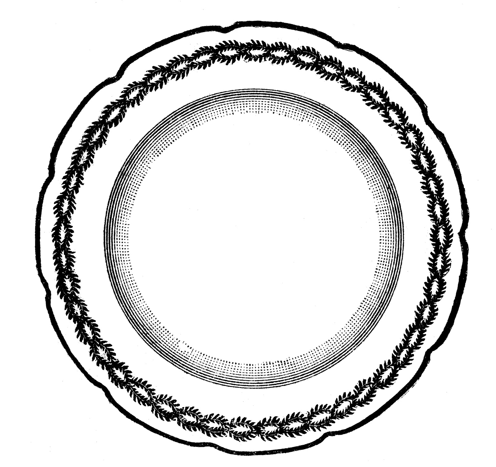 Free vintage clip art images: Vintage plates and dishes clipart