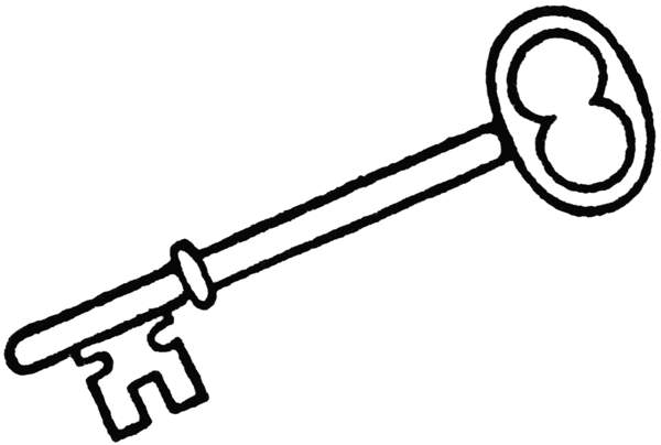 Old Key Line Drawing Old Key Clip Art - OxfordPoetryElection