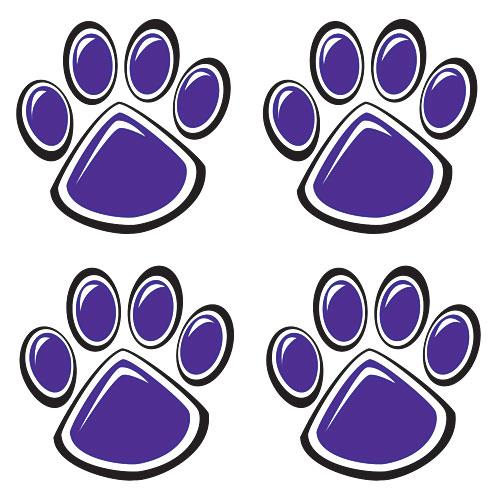 Purple Paw Print Temporary Tattoos - Spiritline