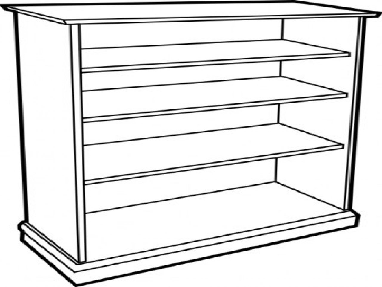 Shelf clipart black and white