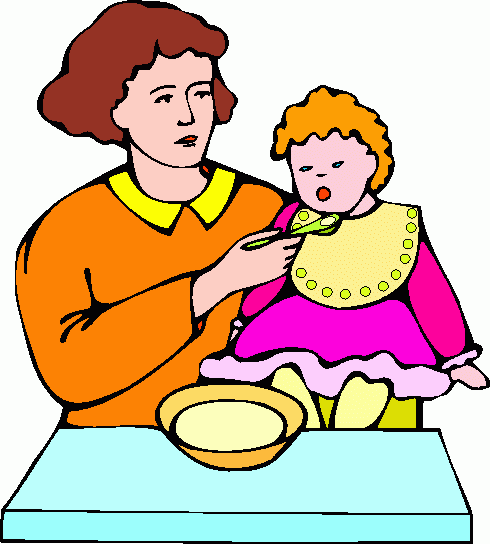 Baby Eating Clipart