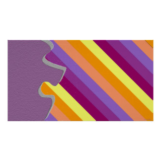 Colored Puzzle Pieces Posters | Zazzle