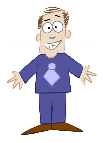 Drawing a cartoon man