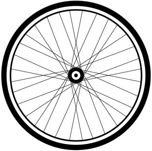 Bicycle wheels clipart