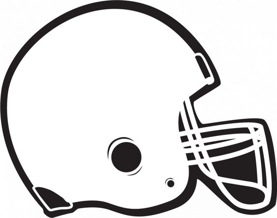 Line art foot ball helmets clipart