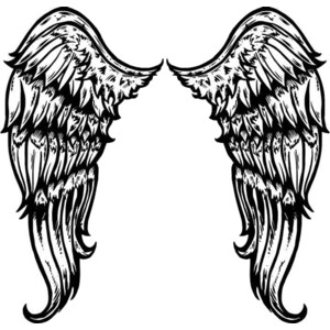 Large Tribal Angel Wings Tattoo - Polyvore
