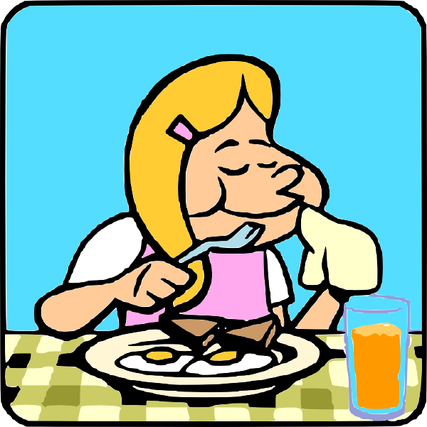 Girl Eat Clip Art - vector clip art online, royalty ...
