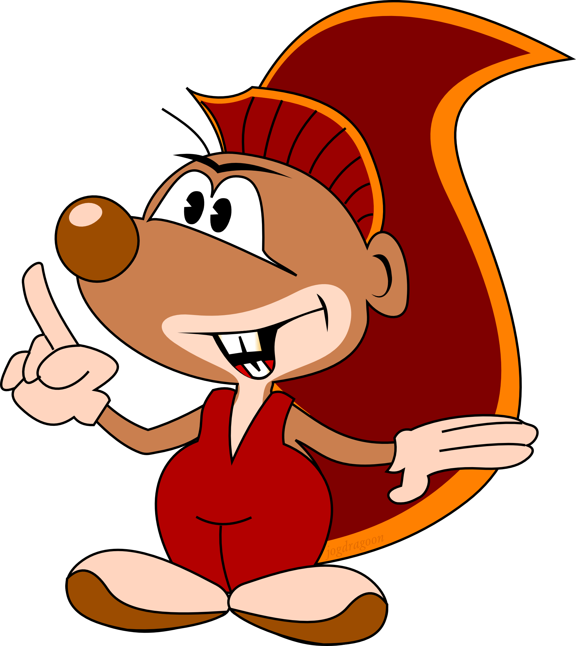 Clip Art: eicco red cartoon animal squirrel ...