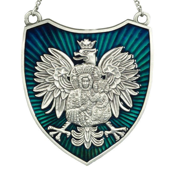 Ryngraf - Black Madonna on White Eagle, Blue, Antique Silver Icons ...