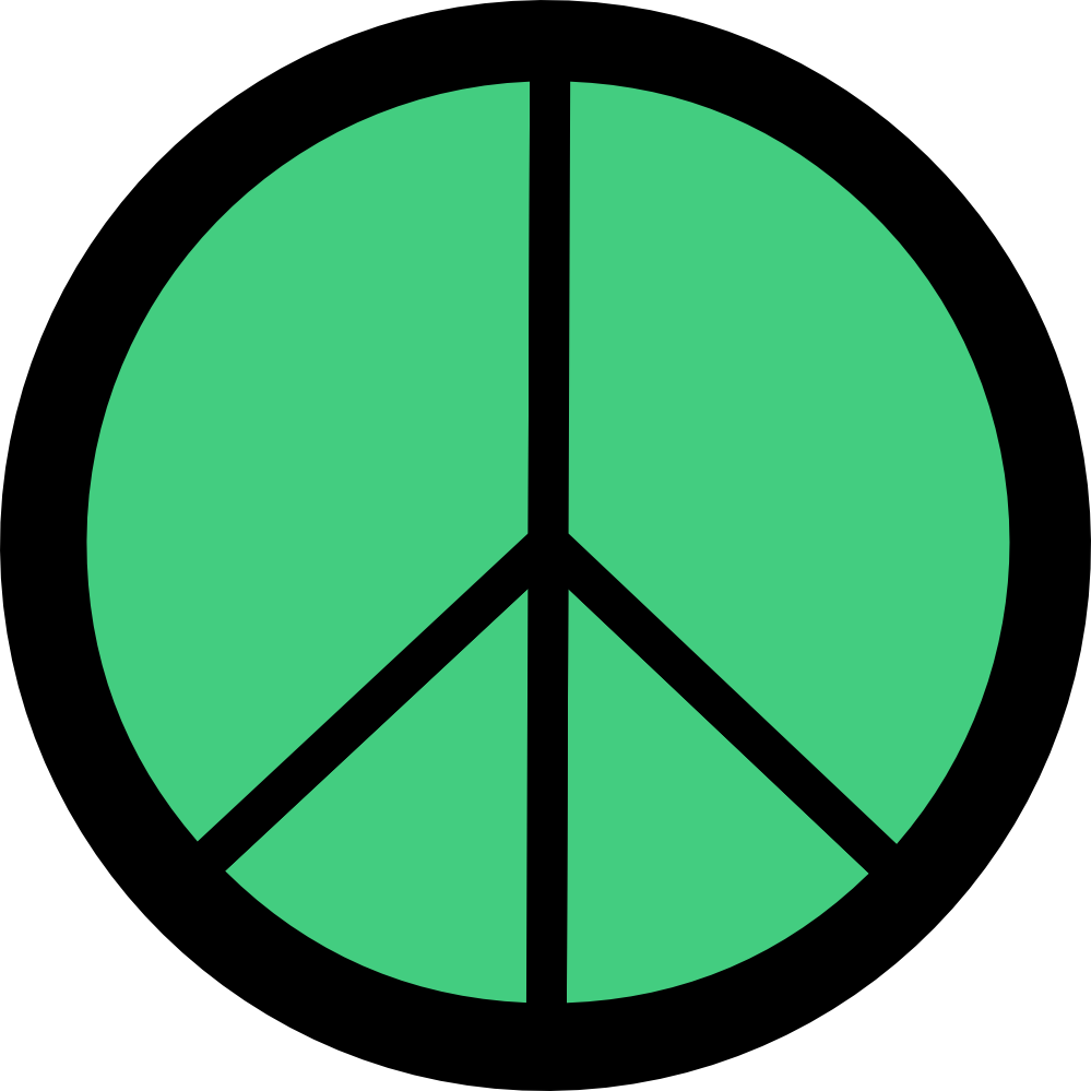 Retro Groovy Peace Symbol Sign Cnd Logo Sea Green 3 xochi.info ...