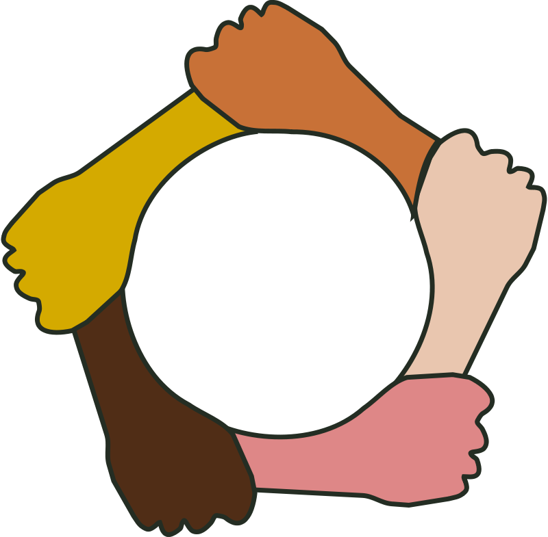 Clipart - circle of hands