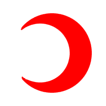 Red Cross and Red Crescent flags