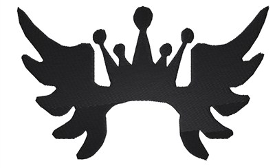 Animals Embroidery Design: Winged Crown Silhouette from King Graphics