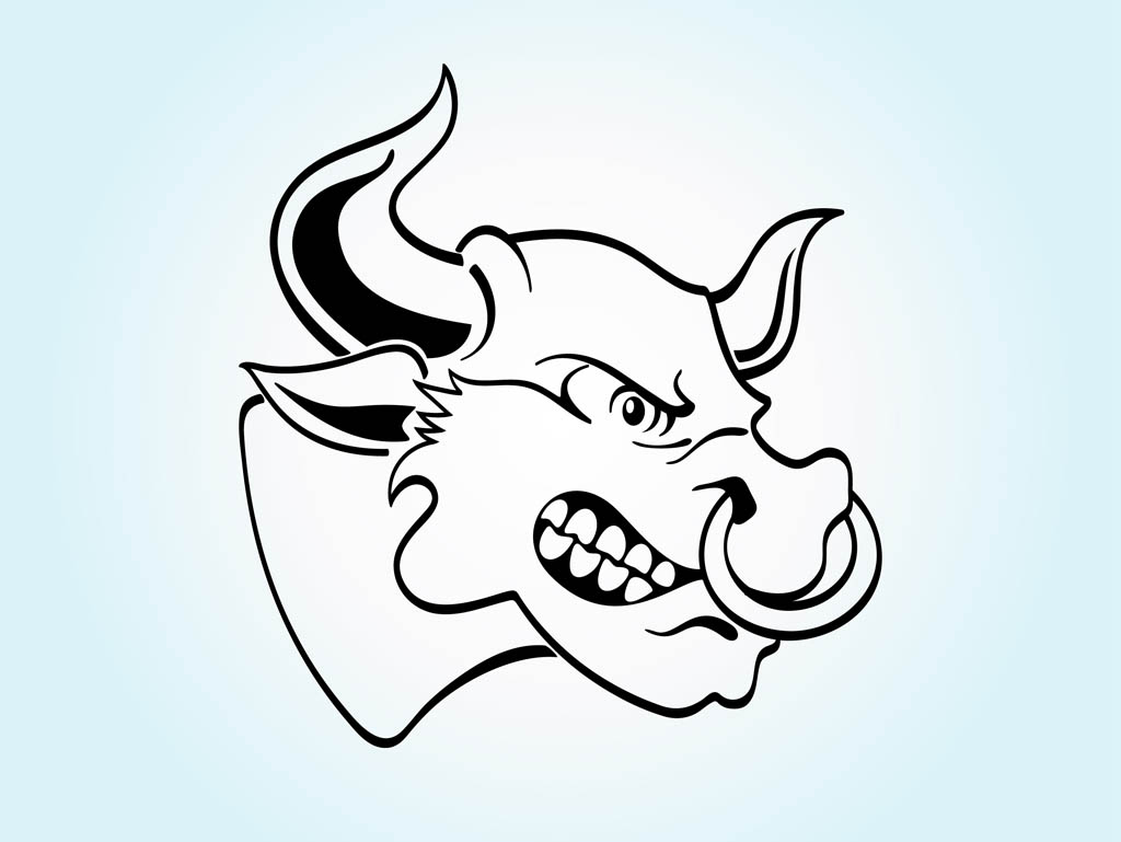 cartoon bull