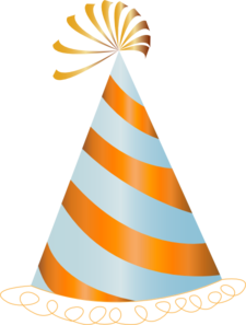 orange and White Party Hat by mswildcrd