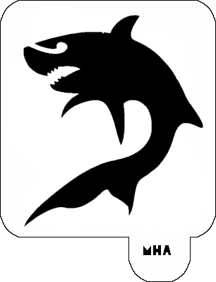 Mr. HAIR ART STENCIL - Shark 1