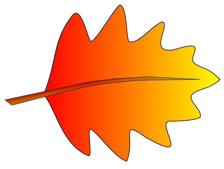 autumn leaf 2 sketch clipart, lge 12 cm long | Flickr - Photo Sharing!