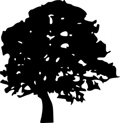Tree Silhouettes clip art vector, free vector graphics