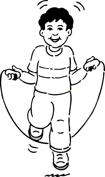 Boy Jumping Rope clip art - vector clip art online, royalty free ...