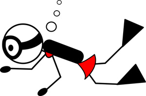 Scuba Cartoon Clipart Image - Cartoon Girl Scuba Diving