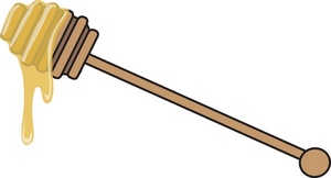 Honey Dipper Clipart Image - Honey Dipper With Honey