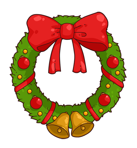 Clipart of christmas wreath