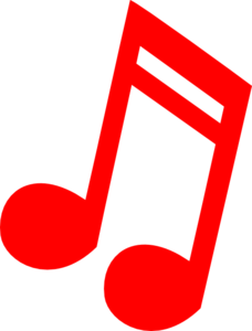 Color music notes clipart