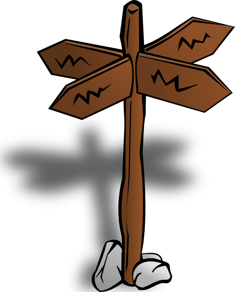 Crossroads Sign clip art Free Vector / 4Vector