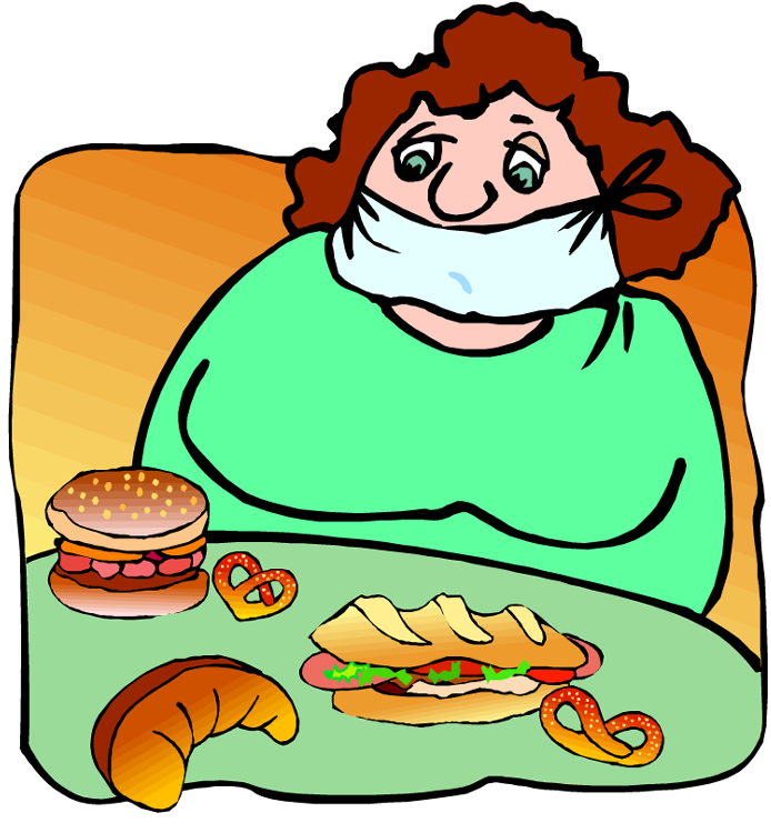 High sugar and fat food clipart