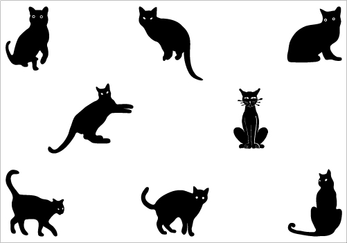 Halloween cat silhouette clip art