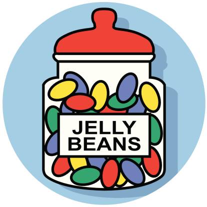 Jelly Beans In A Jar Clip Art, Vector Images & Illustrations