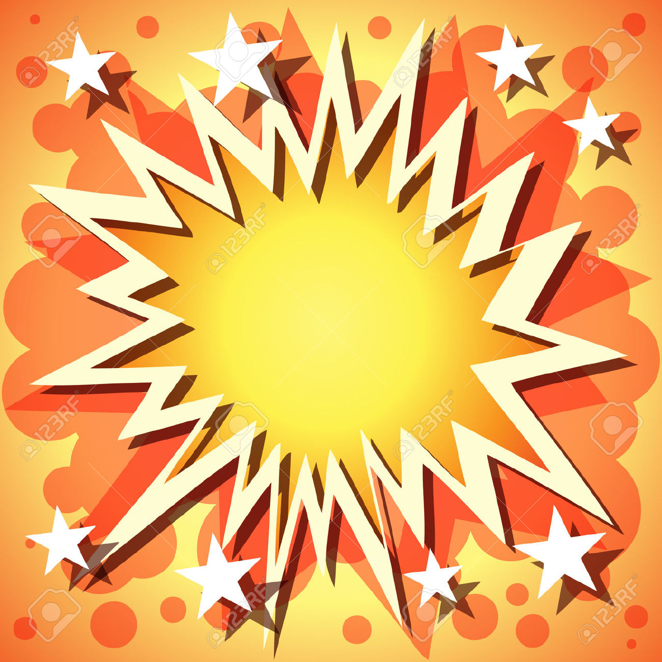Comic book explosion clipart