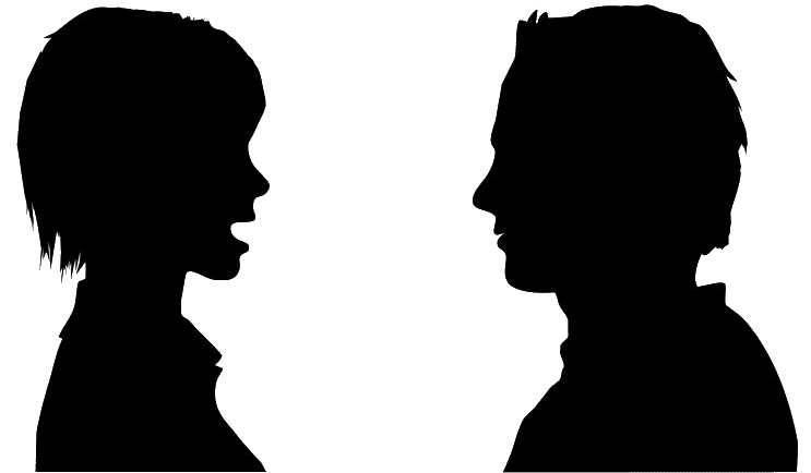 Speaking with people clipart