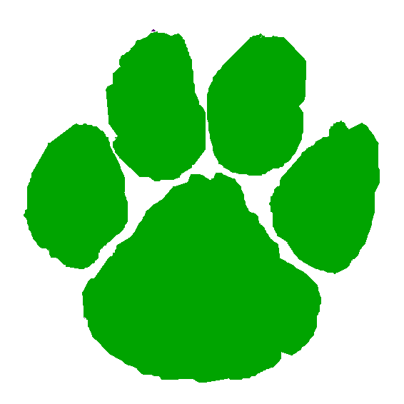 Green tiger paw clipart
